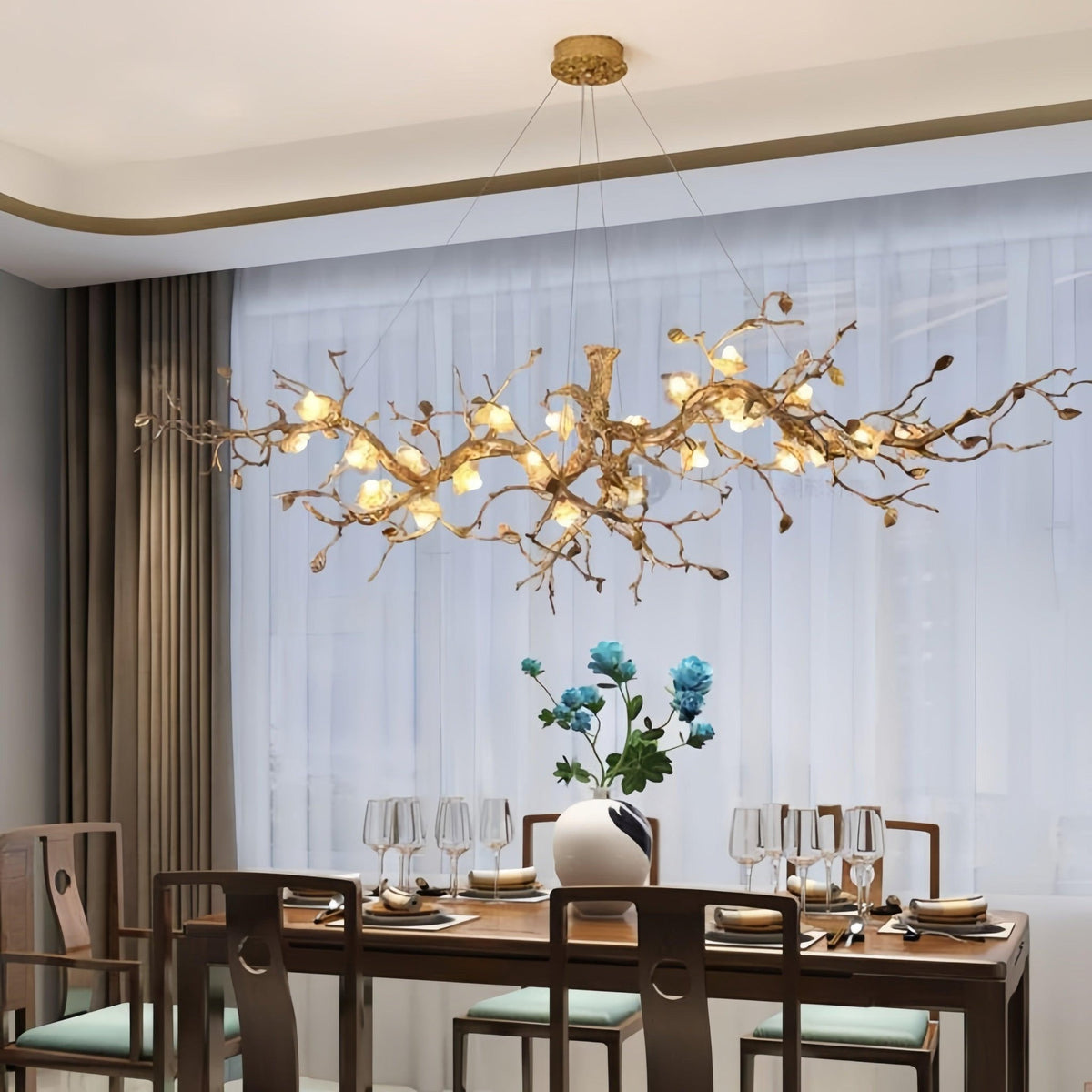 Luxury Flower Tree Branch Chandelier - Zelno Lighting