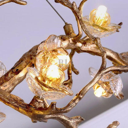 Luxury Flower Tree Branch Chandelier - Zelno Lighting