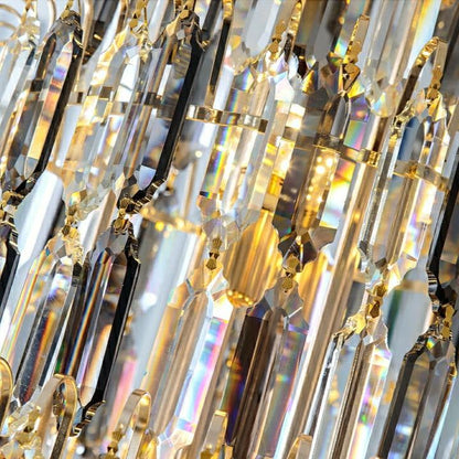 Luxury Large Foyer Staircase K9 Crystal Chandelier Long Ceiling Lighting Fixture For Living Room Hall - Zelno Lighting