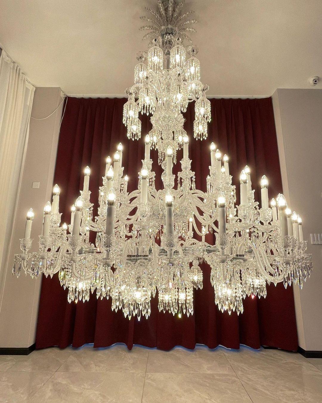 Luxury Large Multi Candles Chandelier Islam Crystal Ceiling Lighting Fixture For Living Room/ Hall Decoration - Zelno Lighting