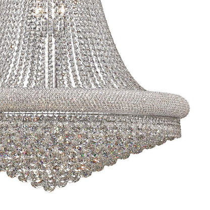 Luxury Modern Primo Wide Gold Crystal Chandelier for High Ceiling Foyer & Staircase - Zelno Lighting