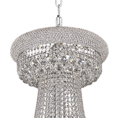 Luxury Modern Primo Wide Gold Crystal Chandelier for High Ceiling Foyer & Staircase - Zelno Lighting