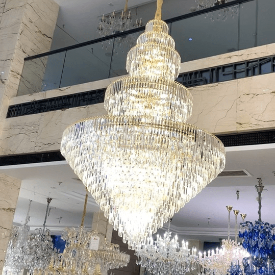 Luxury Multi-tiered Extra Large Crystal Chandelier for Staircase/Foyer/Entryway - Zelno Lighting