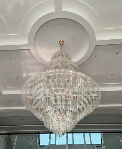 Luxury Multi-tiered Extra Large Crystal Chandelier for Staircase/Foyer/Entryway - Zelno Lighting