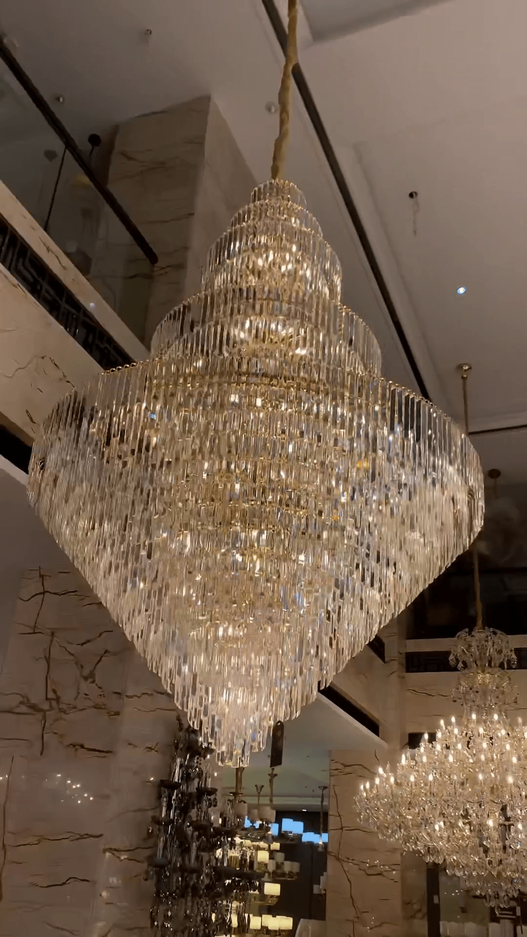 Luxury Multi-tiered Extra Large Crystal Chandelier for Staircase/Foyer/Entryway - Zelno Lighting
