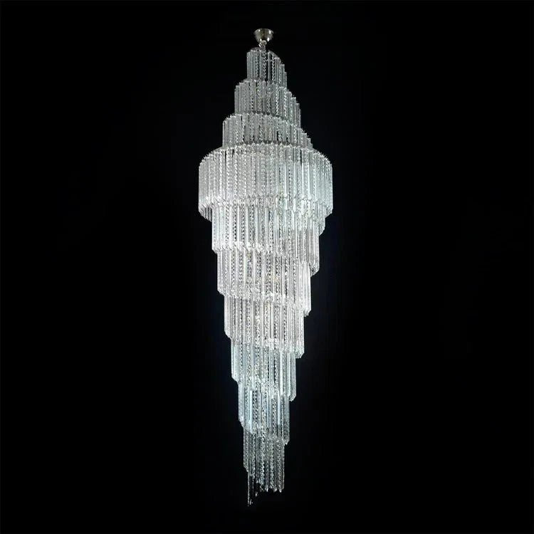 Luxury Spiral Crystal Chandelier for High-ceiling/Foyer/Staircase - Zelno Lighting