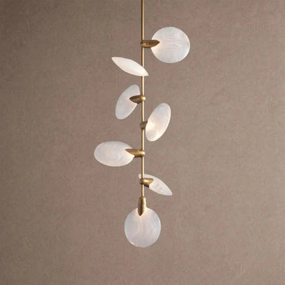 Lyla Pendant Modern Alabaster Pendant for Staircase Foyer - Zelno Lighting