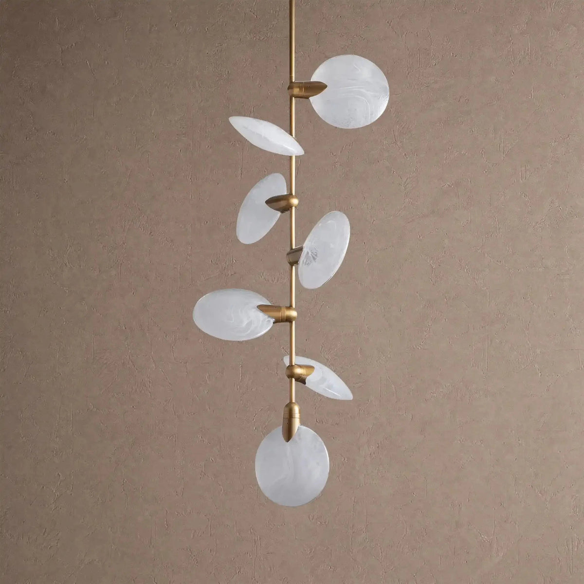 Lyla Pendant Modern Alabaster Pendant for Staircase Foyer - Zelno Lighting