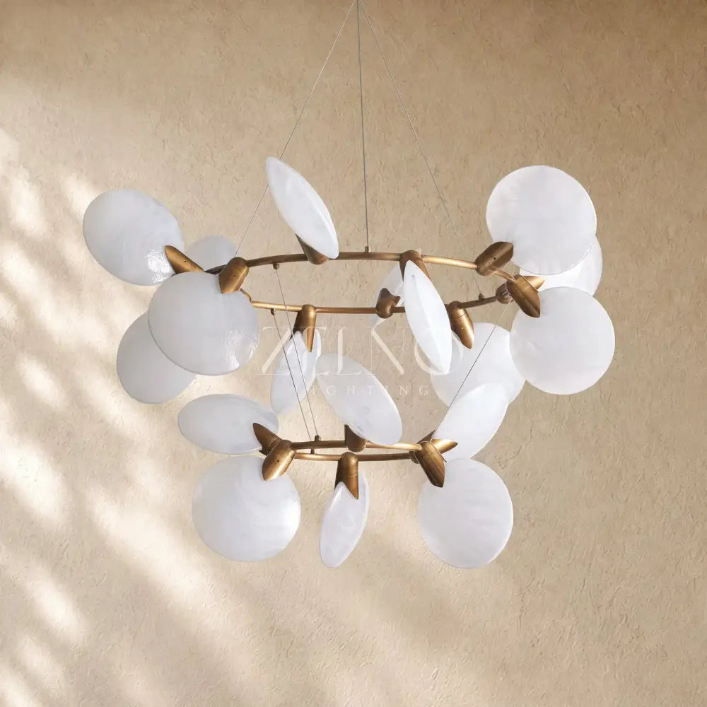 Lyle 2-Tiered Halo Chandelier - Zelno