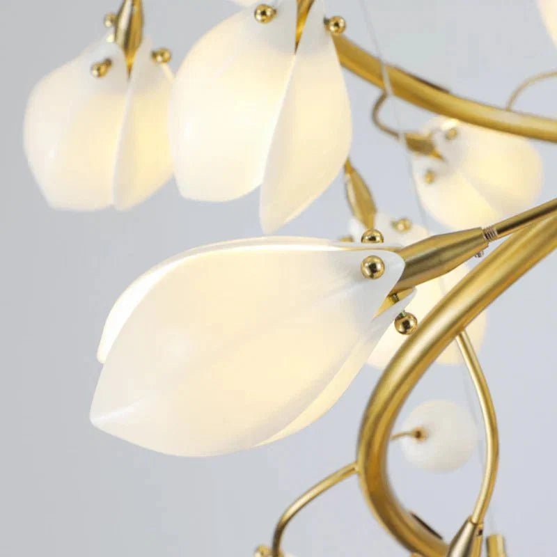 Lysandra Flower staircase chandelier - Zelno Lighting