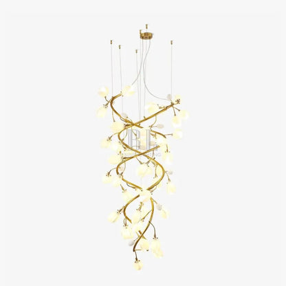 Lysandra Flower staircase chandelier - Zelno Lighting