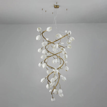 Lysandra Flower staircase chandelier - Zelno Lighting