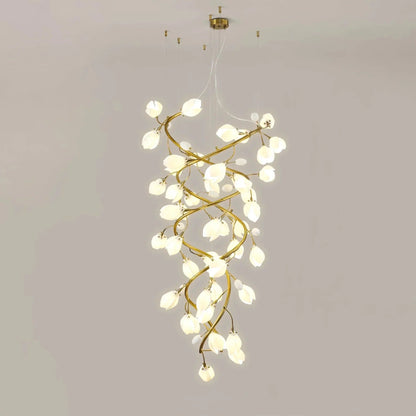 Lysandra Flower staircase chandelier - Zelno Lighting