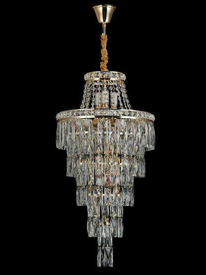 Magnificent Extra Large Foyer Hall Chandelier Tiered Crystal Ceiling Lighting Fixture For Living Room Decor - Zelno Lighting