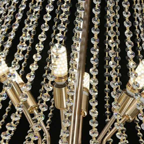 Magnificent Extra Large Foyer Hall Chandelier Tiered Crystal Ceiling Lighting Fixture For Living Room Decor - Zelno Lighting