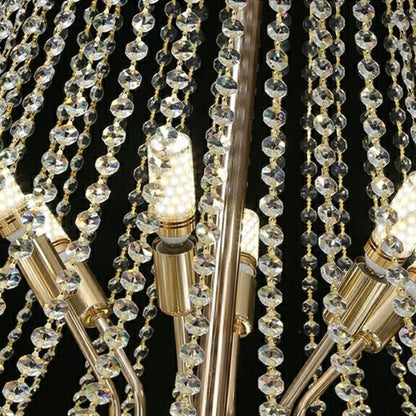 Magnificent Extra Large Foyer Hall Chandelier Tiered Crystal Ceiling Lighting Fixture For Living Room Decor - Zelno Lighting