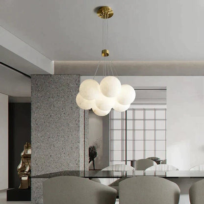 Mancy Modern Creative Alabaster Ball Chandelier - Zelno