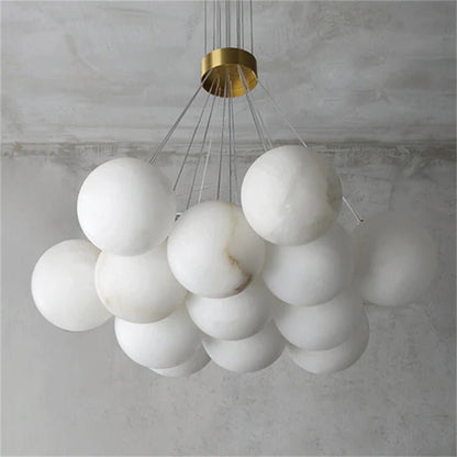 Mancy Modern Creative Alabaster Ball Chandelier - Zelno