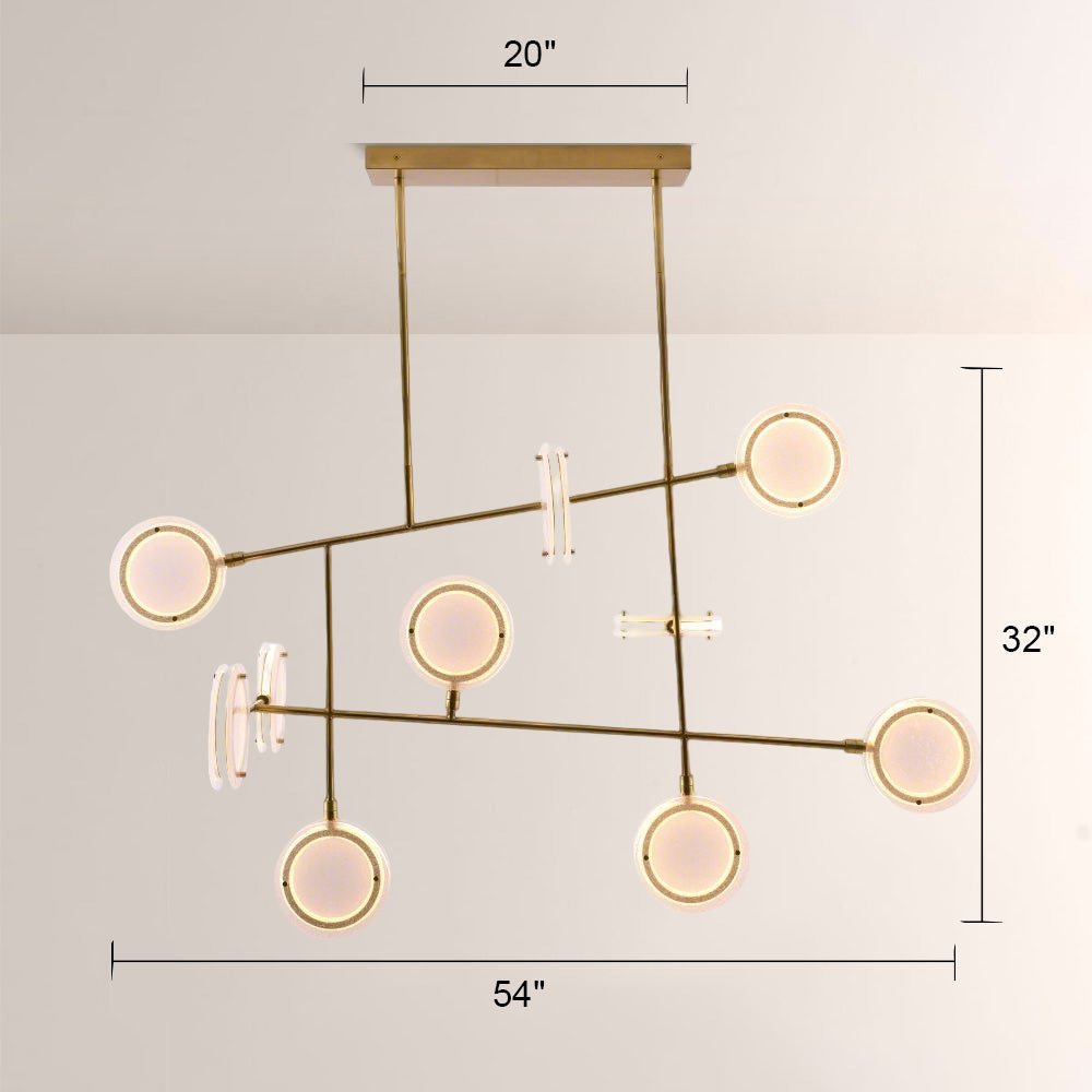 Mandel Linear Chandelier - Zelno Lighting