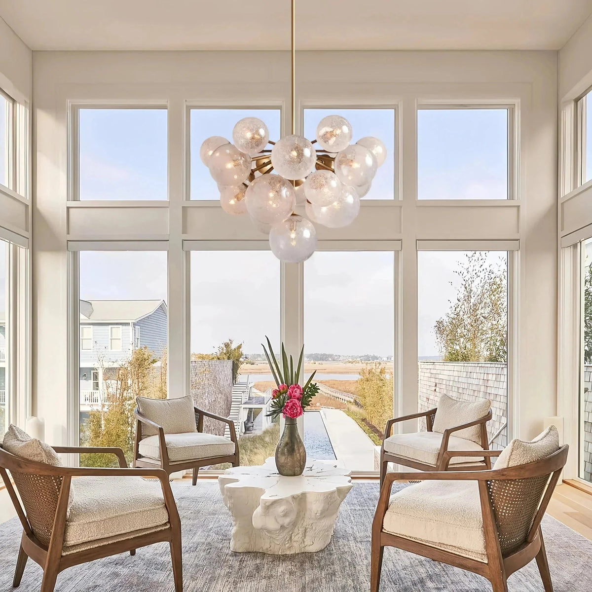 Mandoza Glass Chandelier - Zelno