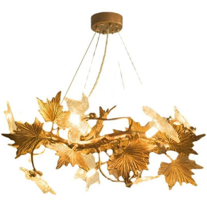 Maple Leaf Branch Chandelier - Zelno Lighting
