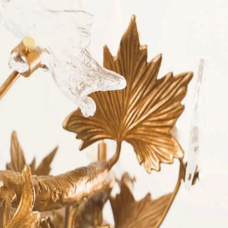 Maple Leaf Branch Chandelier - Zelno Lighting