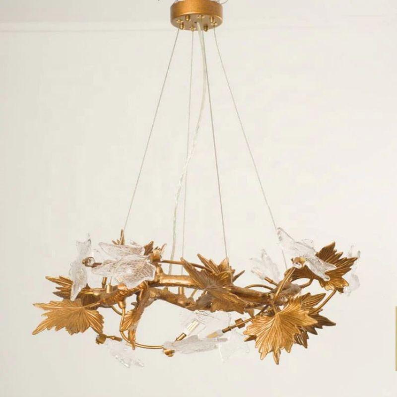 Maple Leaf Branch Chandelier - Zelno Lighting