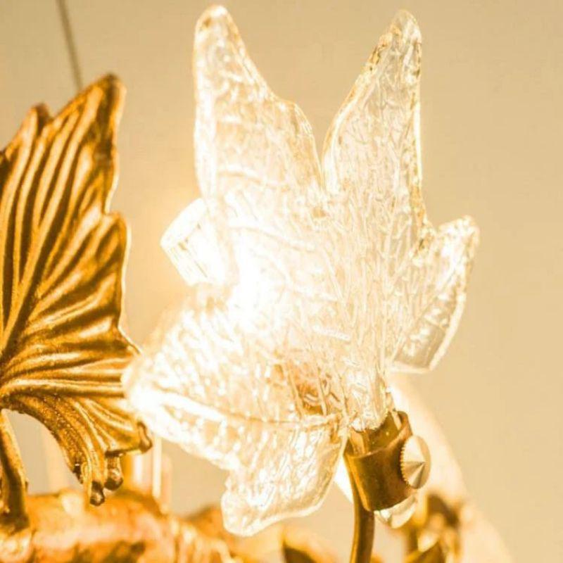 Maple Leaf Branch Chandelier - Zelno Lighting