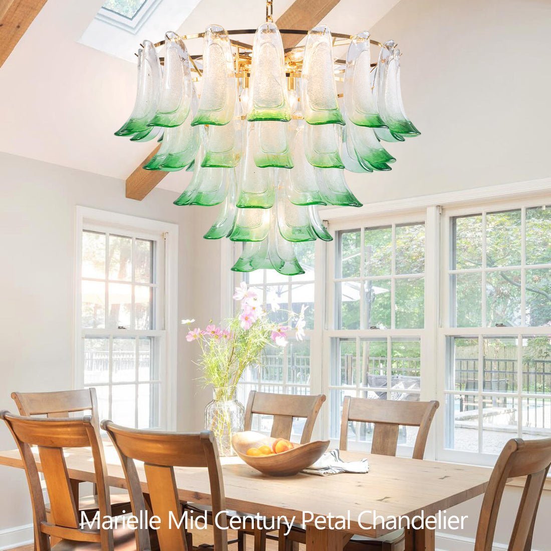 Marielle Mid Century Petal Chandelier - Zelno Lighting