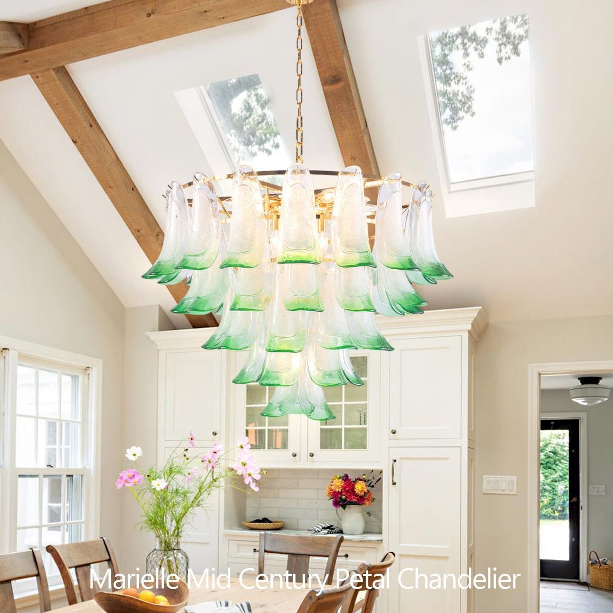 Marielle Mid Century Petal Chandelier - Zelno Lighting