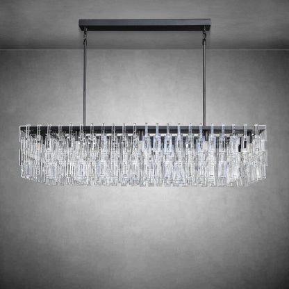 Marigan Modern Rectangular Crystal Chandelier 60" - Zelno