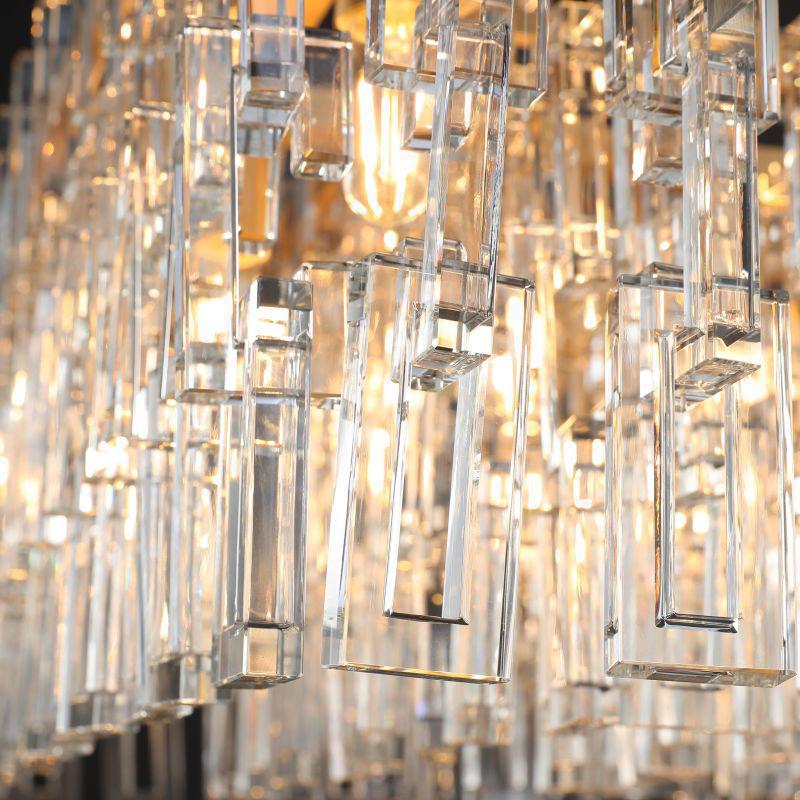 Marigan Modern Rectangular Crystal Chandelier 60" - Zelno
