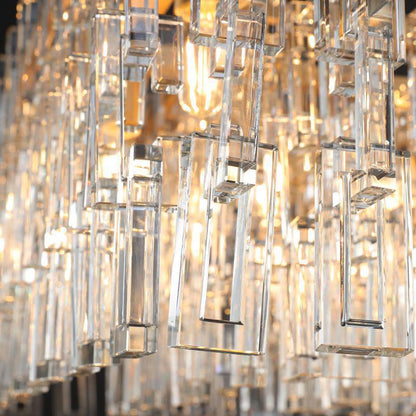 Marigan Modern Rectangular Crystal Chandelier 60" - Zelno