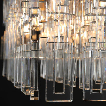 Marigan Modern Rectangular Crystal Chandelier 60" - Zelno