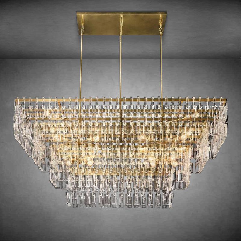 Marigan Multi-Tier Rectangular Chandelier 60″ 72″ - Zelno