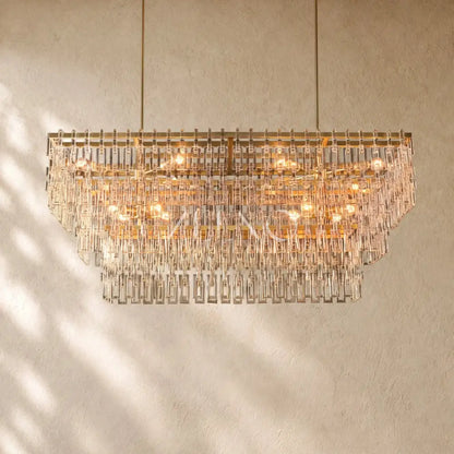 Marina Tiered Rectangular Chandelier - Zelno