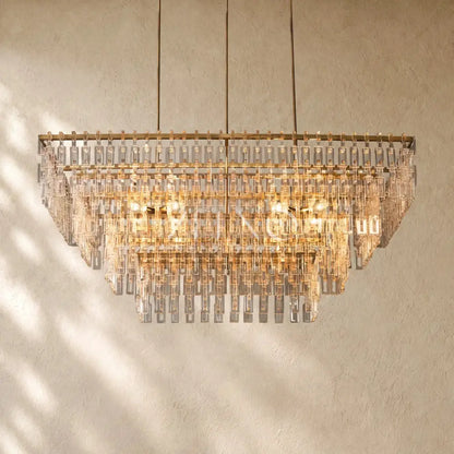 Marina Tiered Rectangular Chandelier - Zelno