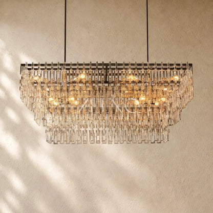 Marina Tiered Rectangular Chandelier - Zelno