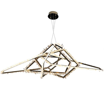 Marty Modern Rock Crystal Irregular Chandelier - Zelno Lighting