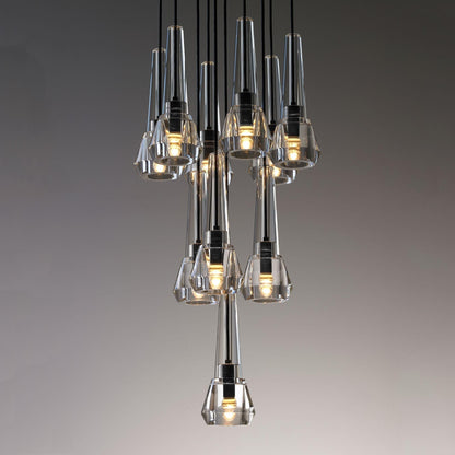 Maxine Modern Crystal Circular Pendant Lights - Zelno Lighting