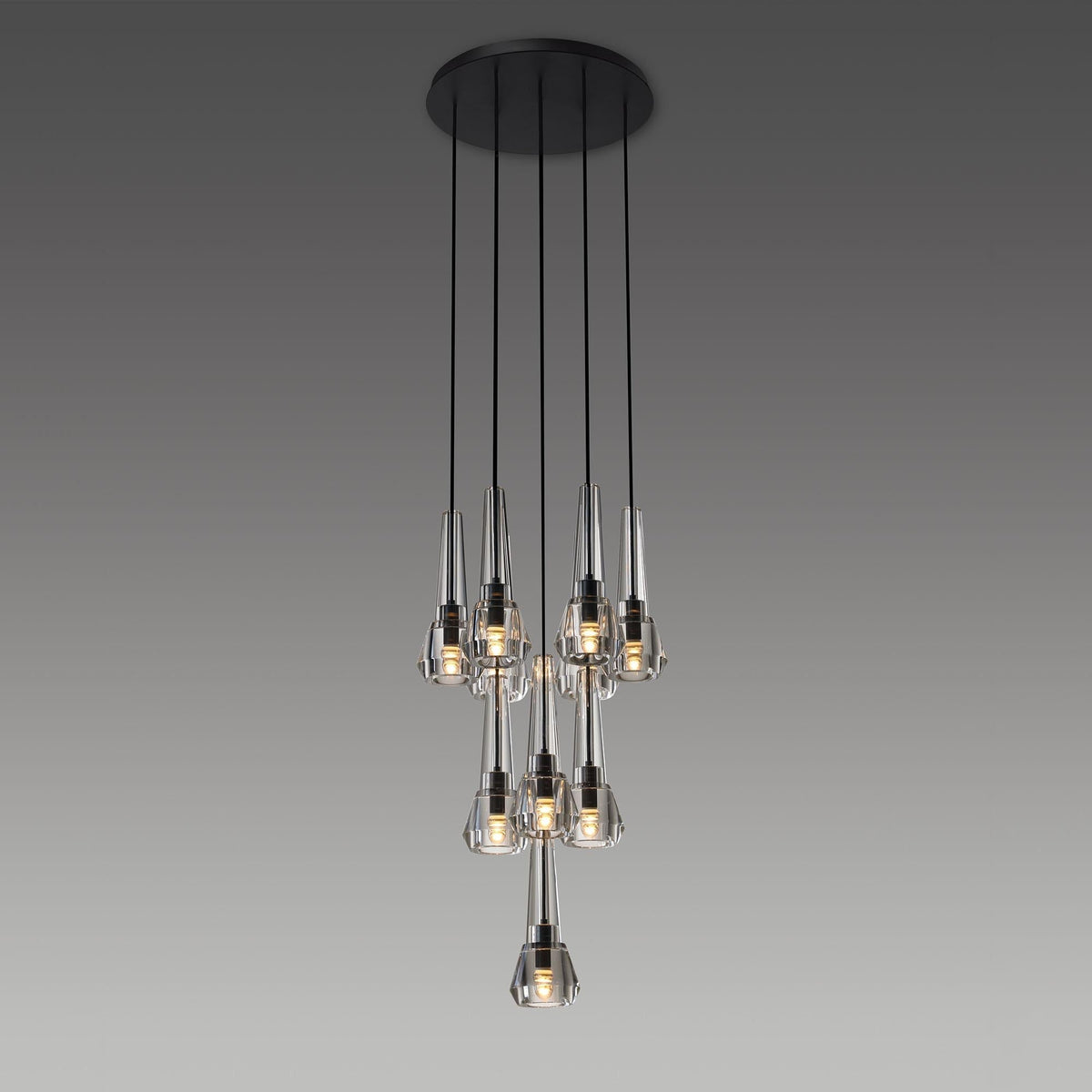 Maxine Modern Crystal Circular Pendant Lights - Zelno Lighting