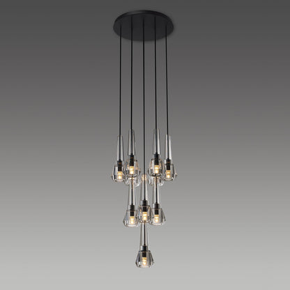 Maxine Modern Crystal Circular Pendant Lights - Zelno Lighting
