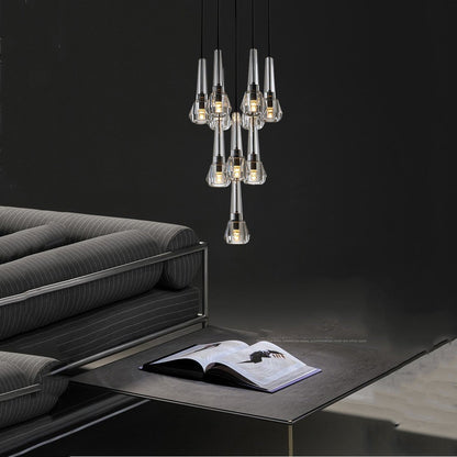 Maxine Modern Crystal Circular Pendant Lights - Zelno Lighting