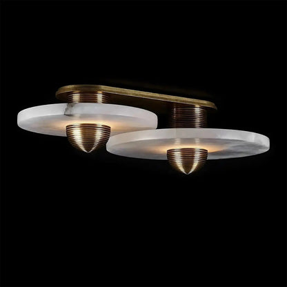 Median Alabaster Flush mount - 2 Surface - Zelno Lighting