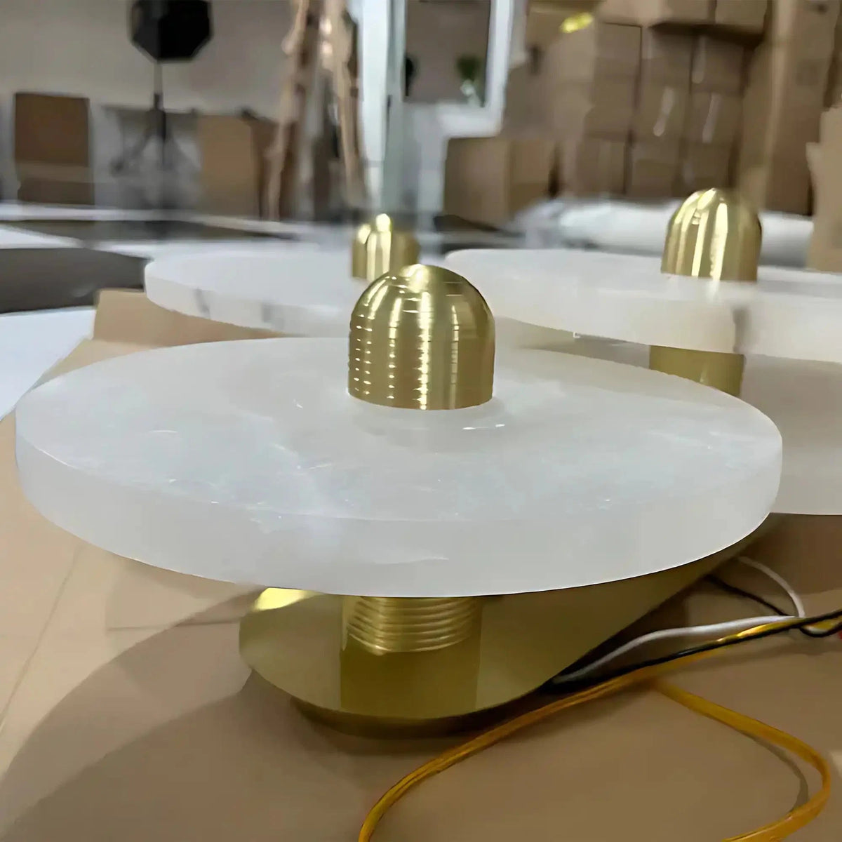 Median Alabaster Flush mount - 2 Surface - Zelno Lighting