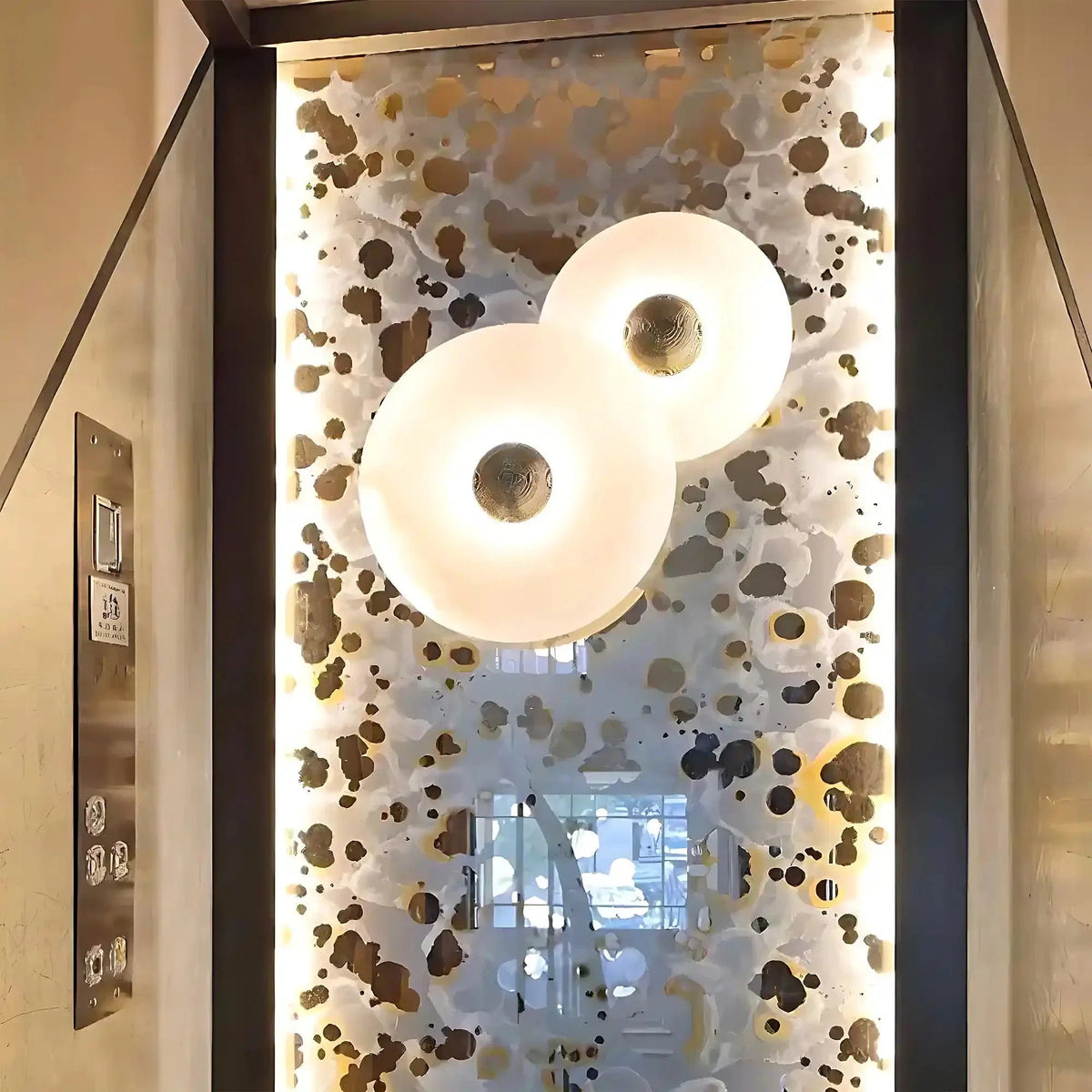 Median Alabaster Flush mount - 2 Surface - Zelno Lighting
