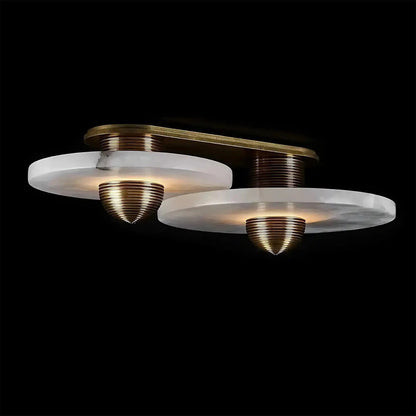 Median Alabaster Flush mount - 2 Surface - Zelno Lighting