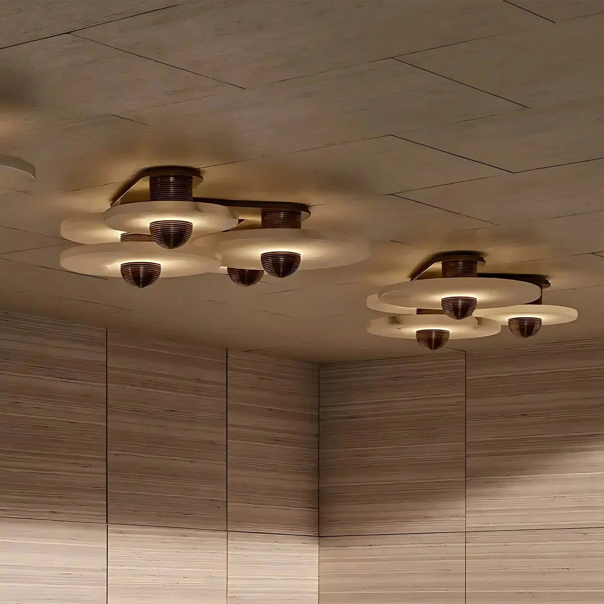 Median Alabaster Flush mount - 2 Surface - Zelno Lighting