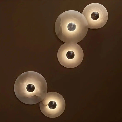 Median Alabaster Flush mount Wall Sconce - Zelno Lighting