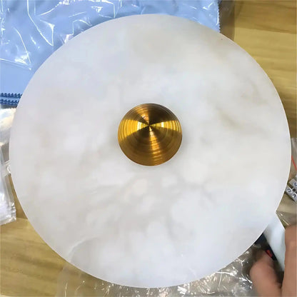 Median Alabaster Flush mount Wall Sconce - Zelno Lighting